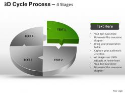 3d cycle process flow chart 4 stages style 2 ppt templates 0412