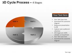 3d cycle process flow chart 4 stages style 2 ppt templates 0412