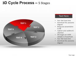 3d cycle process flow chart 5 stages style 1 ppt templates 0412