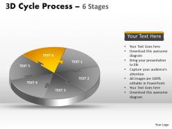 3d cycle process flow chart 6 stages style 1