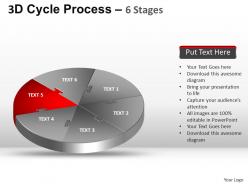 3d cycle process flow chart 6 stages style 1 ppt templates 0412