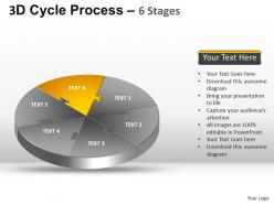 3d cycle process flow chart 6 stages style 1 ppt templates 0412