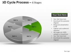 3d cycle process flow chart 6 stages style 2 ppt templates 0412