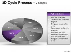 3d cycle process flow chart 7 stages style 1 ppt templates 0412