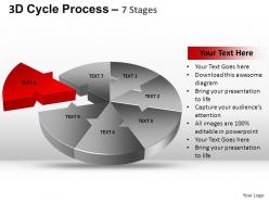 3d cycle process flow chart 7 stages style 2 ppt templates 0412