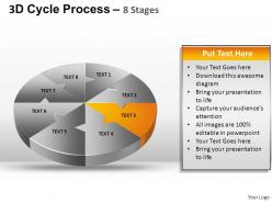 3d cycle process flow chart 8 stages style 2 ppt templates 0412
