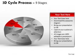 3d cycle process flow chart diagram style 4