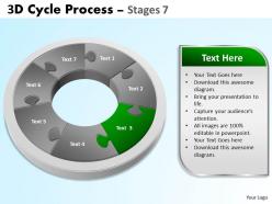 3d cycle process flowchart diagram stages 7 style 5