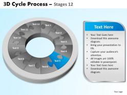 3d cycle process flowchart flow style 5