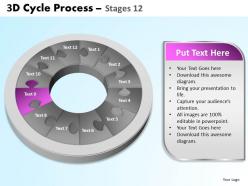 3d cycle process flowchart flow style 5