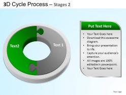 3d cycle process flowchart stages 2 style 3 ppt templates 0412