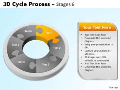 3d cycle process flowchart stages 6 style 7