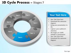 3d cycle process flowchart stages 7 style 3