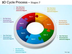 3d cycle process flowchart stages 7 style 3 ppt templates 0412