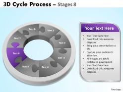 3d cycle process flowchart stages 8 style 3 9
