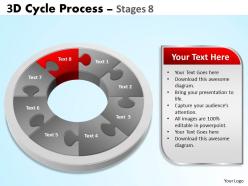 3d cycle process flowchart stages 8 style 3 9