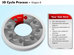 3d cycle process flowchart stages 8 style 6
