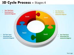 3d cycle process flowchart stages style 6