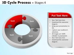 3d cycle process flowchart stages style 6