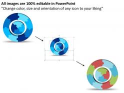 3d cycle puzzle process 4 stages powerpoint templates ppt presentation slides 0812