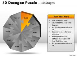 9107925 style division pie-jigsaw 10 piece powerpoint template diagram graphic slide