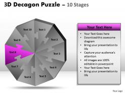 9107925 style division pie-jigsaw 10 piece powerpoint template diagram graphic slide