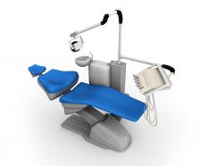 3d dental chair for treatment stock photo