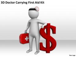 3d doctor carrying first aid kit ppt graphics icons powerpoint