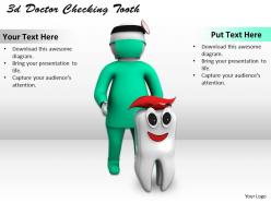 3d doctor checking tooth ppt graphics icons powerpoint