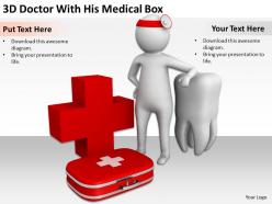 3d doctor with his medical box ppt graphics icons powerpoint
