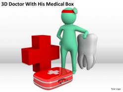 3d doctor with his medical box ppt graphics icons powerpoint