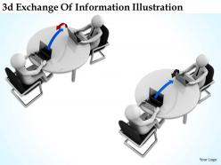 3d exchnage of information illustration ppt graphics icons powerpoint