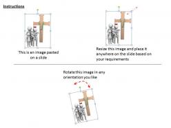 3d family at the cross of jesus ppt graphics icons powerpoint