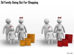 3d family going out for shopping ppt graphics icons powerpoint