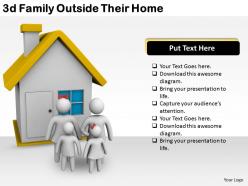 3d family outside their home ppt graphics icons powerpoint