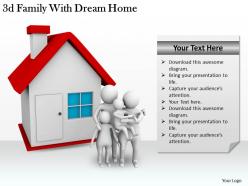 3d family with dream home ppt graphics icons powerpoint
