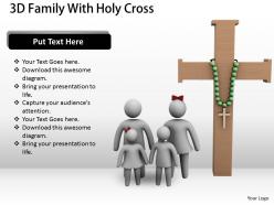 3d Family With Holy Cross Ppt Graphics Icons Powerpoint