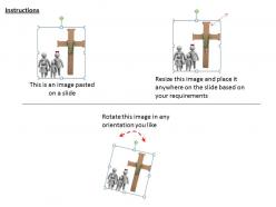 3d family with holy cross ppt graphics icons powerpoint
