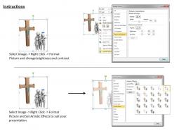 3d family worships cross ppt graphics icons powerpoint