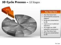 3d flow chart diagram 12 stages style 3