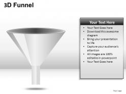3D Funnel Powerpoint Presentation Slides