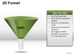 3d funnel powerpoint presentation slides