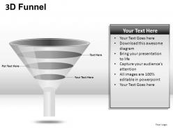 3d funnel powerpoint presentation slides