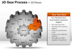 3d gear process 10 pieces style 2 powerpoint slides and ppt templates 0412