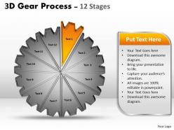 41811509 style variety 1 gears 12 piece powerpoint presentation diagram infographic slide