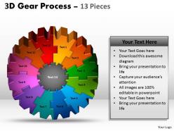 19006923 style variety 1 gears 13 piece powerpoint presentation diagram infographic slide