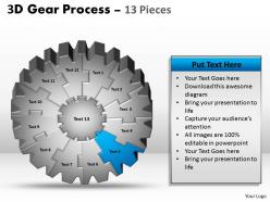19006923 style variety 1 gears 13 piece powerpoint presentation diagram infographic slide