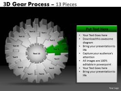 48464896 style variety 1 gears 13 piece powerpoint presentation diagram infographic slide