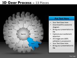 48464896 style variety 1 gears 13 piece powerpoint presentation diagram infographic slide