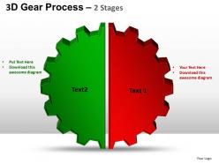 3d gear process 2 stages style 1 powerpoint slides and ppt templates 0412